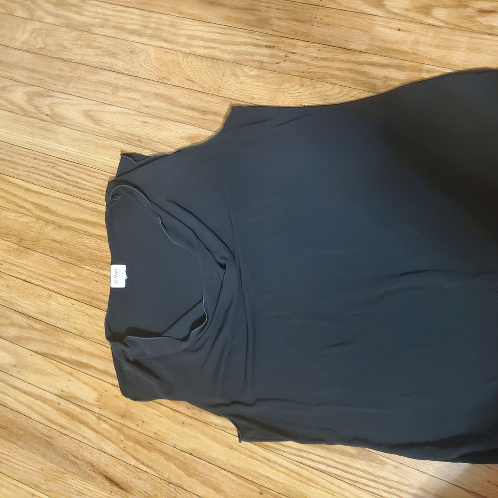 Armani Collezioni Made In Italy Vintage Elegant Black Women's Top Sz M - Picture 4 of 12
